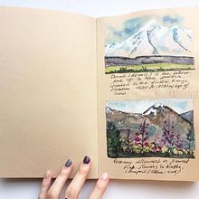 Denali, Alaska. Een project van Aquarelschilderen van Вероника Шабанова - 05.02.2021