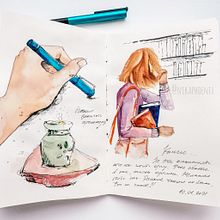 Sketch . Lukisan Cat Air proyek oleh Вероника Шабанова - 02.05.2021