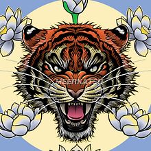 Tiger Lotus, first attempt using Affinity Designer. Digital Illustration project by Seymour Yang - 02.06.2021