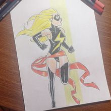Ms. Marvel. Pencil Drawing project by E Martini Paz - 02.06.2021