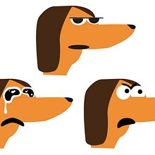 dog expressions. Un proyecto de Diseño de personajes de Martín Hustaix - 06.02.2021