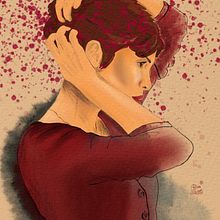 Mein Kursprojekt: Illustriertes Porträt mit Procreate. Traditional illustration project by Polina Scior - 02.06.2021