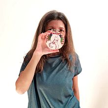 Autoritratto minimal e senza mai staccare la matita . Broderie de Ilaria Anselmi - 02.06.2021