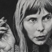 Joni Mitchell. Un progetto di Disegno e Disegno di ritratti di Toby Mandelman - 06.02.2021