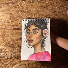 Mi Proyecto del curso: Retrato ilustrado en acuarela. Un proyecto de Pintura a la acuarela de Sofia Verona - 07.02.2021