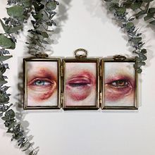Bruised Eye Triptych. Watercolor Painting project by Arthur Braud - 02.07.2021