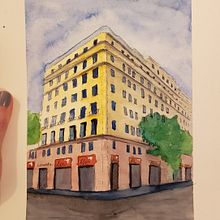 Mi Proyecto del curso: Dibujo arquitectónico con acuarela y tinta. Watercolor Painting project by Francisca Lechuga - 02.07.2021