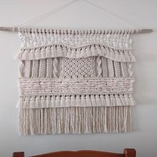 Mi Proyecto del curso: Introducción al macramé: creación de un tapiz decorativo. Macramé project by Inma RL - 02.14.2021