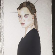 Mi Proyecto del curso: Retrato en acuarela a partir de una fotografía. Un progetto di  di Elena Fernandez - 07.02.2021