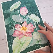 Mi Proyecto del curso: Técnicas de acuarela en negativo para ilustración botánica. Fine Arts project by Melina Montú - 02.07.2021