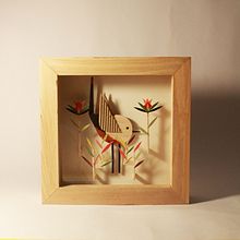 Chercán y Gorrión. Character Design, Traditional illustration, and Paper Craft project by Cristian Garrido Alfaro - 02.08.2021