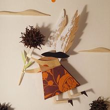 Pajarita en vuelo. Traditional illustration, and Paper Craft project by Cristian Garrido Alfaro - 02.08.2021