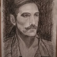 My project in Realistic Portraits Using Charcoal course: My first try to draw a portrait :). Een project van  Tekening van yuliya_lavlinskaya - 08.02.2021