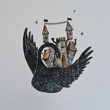 The Black Swan | My project in Illustrated Stories: From Idea to Paper course. Traditional illustration, Ink Illustration, and Watercolor Painting project by Elisa Vitali - 02.07.2021