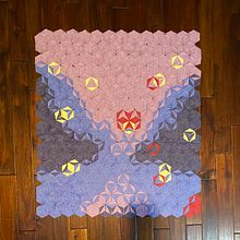 My project in Introduction to Weaving Wool Felt course. Fiber Arts project by Abby León - 02.08.2021