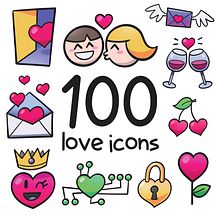 Valentine icons. Projekt z dziedziny  użytkownika Matias Molusko - 05.02.2021