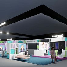 Stand Samsung_MBFW2018. Un progetto di 3D e Eventi di Lorena G.Miret - 08.02.2018