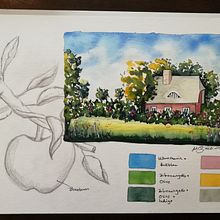 My project in Watercolor Travel Journal course. Traditional illustration project by mara_art - 02.09.2021