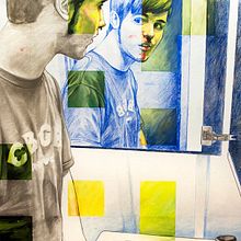 Bloody Mirror. Fine Arts, Drawing, Pencil Drawing, Artistic Drawing, Traditional illustration, Painting, and Gouache Painting project by Clara Martínez Sanz - 04.03.2009