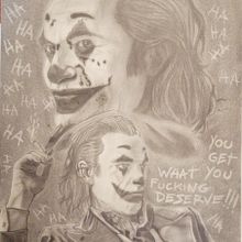 Joker, Mi Proyecto del curso: Retrato realista con lápiz de grafito. Portrait Drawing project by Pablo Vera Acevedo - 02.09.2021