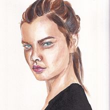 My project in Watercolor Portrait from a Photo course. Watercolor Painting project by Judith van Rijswijk - 02.09.2021