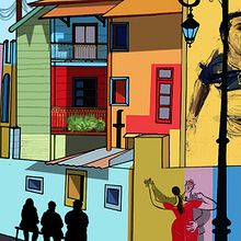 Mi Proyecto: CAMINITO, Buenos Aires, Argentina.. Architectural Illustration project by Wanda Lopez - 02.09.2021