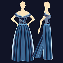 "Gala Jumpsuits" - Fashion Illustration - Vector - CorelDRAW. Concept Art, Creativit, Design, Costume Design, Digital Design, and Digital Illustration project by Alessandra Bonholi Barbosa - 08.01.2017