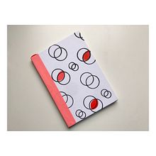 Screenprinted cover for Handbinded Notebook:  binded without stitches. Bookbinding, and Screen Printing project by RumpusRoom CreativeStudio - 02.09.2021
