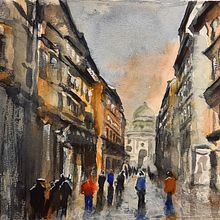 My project in Urban Landscapes in Watercolor course Ein Projekt aus dem Bereich Aquarellmalerei von Wolfgang Scherzer - 09.02.2021