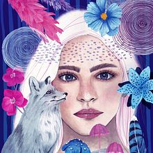 Mi Proyecto del curso: Retrato ilustrado en acuarela. Portrait Drawing, Digital Illustration, and Watercolor Painting project by Nadia Ham - 02.10.2021