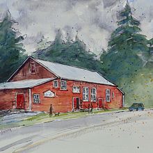 My project in Architectural Sketching with Watercolor and Ink course. Architectural Illustration project by Bernardita MMcAllister - 02.10.2021