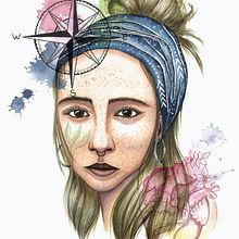 Mi Proyecto del curso: Retrato ilustrado en acuarela. Projekt z dziedziny  Sztuki piękne,  R, sunek,  R, sunek art, st, czn, Portret, Trad, c, jna ilustracja,  Malarstwo i Malowanie akwarelą użytkownika Neus - 10.02.2021