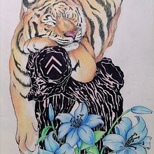 Un siesta en el paraíso, proyecto final. Projekt z dziedziny  R, sunek, R, sunek ołówkiem, Trad, c i jna ilustracja użytkownika Lorena Arevalo - 10.02.2021