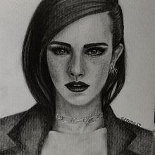 Retrato de Emma Watson . % Isi RM tarafından hazırlanan Portre Çizimi projesi - 02.10.2021