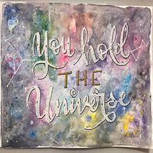 Mi Galaxia en acuarela . Calligraph, and Watercolor Painting project by Nicole - 02.11.2021