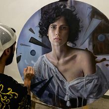 Oleo sobre Madera. Realizado para subasta solidaria. Un progetto di Disegno di ritratti, Disegno realistico e Pittura ad olio di Maximiliano Bagnasco - 11.02.2021