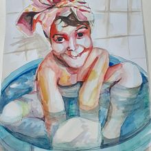 Mi Proyecto del curso: Retrato artístico en acuarela. Projekt z dziedziny  Sztuki piękne użytkownika Maria C Ceball - 11.02.2021