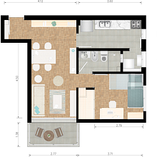 Mi Proyecto del curso: Diseño de interiores de principio a fin. Interior Decoration project by romasavio_1 - 02.19.2021