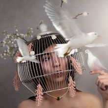 Sueña. Un proyecto de Autorretrato Fotográfico, Concept Art, Fotografía artística, Fotomontaje, Pintura al óleo, Post-producción fotográfica		 y Retoque fotográfico de Carla Matamoros - 11.02.2021