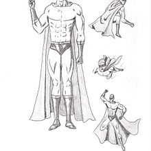 Mi Proyecto del curso: Ilustración para cómics: anatomía de un superhéroe. Pencil Drawing, and Figure Drawing project by Jorge Camelio Barria - 02.11.2021