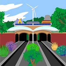 Crystal Palace Energy Garden. Design, and Digital Illustration project by Liam O'Brien - 09.21.2015