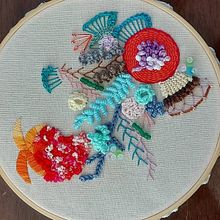 Mi Proyecto del curso: Técnicas avanzadas de bordado: puntadas y composiciones con volumen. Bordado projeto de La Golondrina De Invierno - 16.02.2021