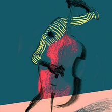 Cartel para Festival de Blues. Un proyecto de Dibujo, Dibujo a lápiz, Diseño de carteles, Ilustración digital y Publicidad de Daniel Torrent Riba - 12.02.2021