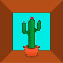 Cactus_adobe_Illustrator. Un proyecto de Ilustración tradicional de Astro Nave - 12.02.2021