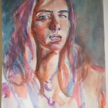 My project in Artistic Portrait with Watercolors course. Un progetto di Pittura ad acquerello di Zornitsa Markova - 12.02.2021