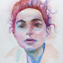 My project in Artistic Portrait with Watercolors course. Fine Arts, Painting, Watercolor Painting, and Portrait Drawing project by rowennbk - 02.13.2021