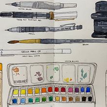 My projects in «Art of sketching: Transform your doodles into art.». Drawing, Traditional illustration, Ink Illustration, Painting, Sketchbook, Sketching, and Watercolor Painting project by Camilla H. G. - 02.19.2021