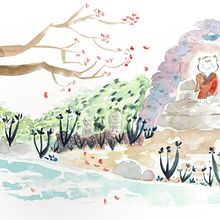 Mi Proyecto del curso: Ilustración en acuarela con influencia japonesa. Ilustração tradicional, Ilustração digital, e Pintura em aquarela projeto de Letizia Cassetta - 13.02.2021