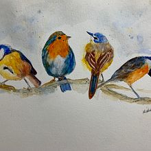 My project in Artistic Watercolor Techniques for Illustrating Birds course. Traditional illustration, Watercolor Painting, Realistic Drawing, and Naturalistic Illustration project by Michele Bennett - 02.13.2021