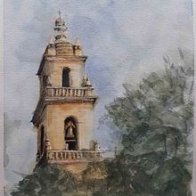 My project in Architectural Sketching with Watercolor and Ink course. Watercolor Painting project by Marilyn Allen - 02.14.2021